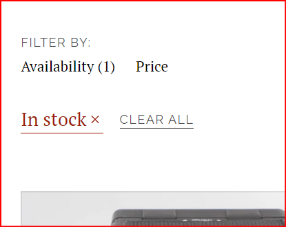 New Website Feature - Sort by "In Stock"